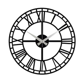 Wallity Enzoclock - S002 Reloj de Pared Decorativo de Metal Negro